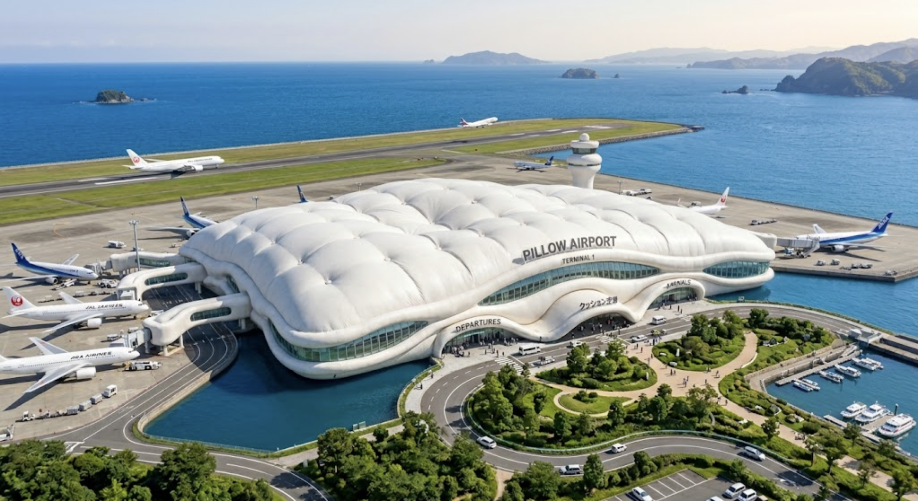 クッション型の独特な空港建築 PILLOW AIRPORT